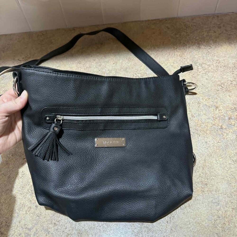 Rosetti black leather purse
